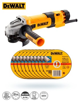 DeWalt DWE4257 Шлифмашина 125мм 1500Вт + диски 10шт