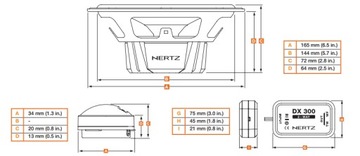 HERTZ DSK 165.3 ДИНАМИКИ BMW E46 ПРОСТАВКИ 165мм