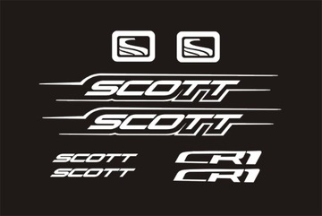 SCOTT CR1 białe naklejki rower 2-5C RÓŻNE KOLORY
