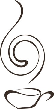 Naklejka na ścianę kafelki płytki do kuchni filiżanka KAWA 100 cm