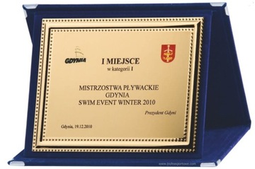 ALUMINIOWY dyplom PODZIĘKOWANIE - PATERA + etui