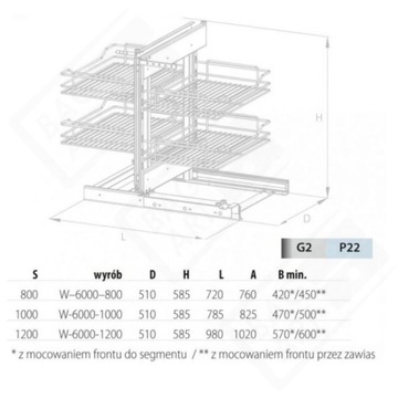 KOSZ NOMET MAGIC Komfort L / P 1000 Srebrny