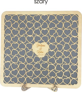 DUŻA KSIĘGA GOŚCI ślub WESELE GRAWER 96 SERDUSZEK