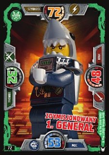 karta nr 72 Zdymisjonowany 1. Gener Lego Ninjago 3