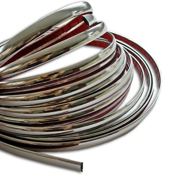 ДЕКОРАТИВНАЯ ПОЛОСКА 12ММ ХРОМИРОВАННАЯ ЛЕНТА, ХРОМИРОВАННАЯ РУЛОН 8М ДЛЯ ОБОДОВ ФИГУРНОЙ РЕШЕТКИ