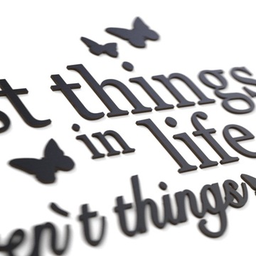 Деревянные 3D надписи на стене Лучшие вещи в жизни