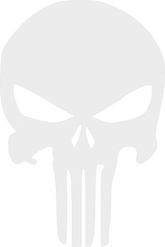 VAR Naklejka na szybę, wlepa PUNISHER 12x8 ODBLASK
