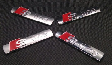 Эмблемы S-LINE, цельный металл, глянцевый матовый Audi