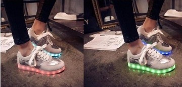 Svietiace topánky LED podsvietené air 9 vzorov