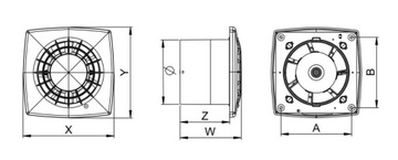 AWENTA WENTYLATOR ŁAZIENKA WGB150 STANDARD KOSTKA