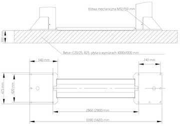 PODNOŚNIK DWUKOLUMNOWY 4T NORTEC PD4000N prog 2,5