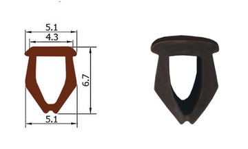 Уплотнители окон КА-50 КОРИЧНЕВЫЕ