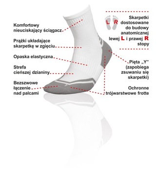 Носки для бега с серебряным дезодорантом 38-40