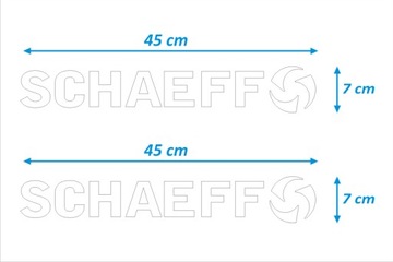 НАКЛЕЙКИ НАКЛЕЙКИ - SCHAEFF - 2 шт. - БЕЛЫЕ