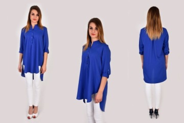 Длинная асимметричная туника цвета рубашки r - 42