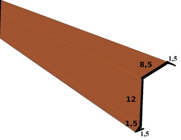 Wiatrownica górna 1 RAL 8004 ,obróbki blacharskie