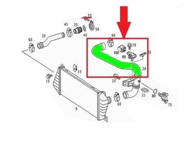 ШЛАНГ ИНТЕРКУЛЕРА MERCEDES SPRINTER 2.7 CDI