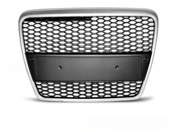 Grill AUDI A6 C6 RS-TYPE 04-08 rok MATT SILVER