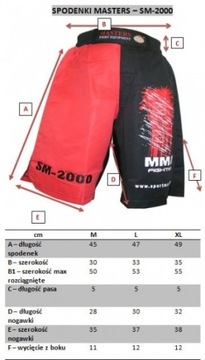 masters SPODENKI TRENINGOWE MMA sm-2000 L