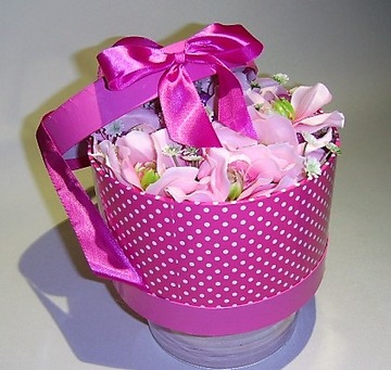 фото ориг. №8, Flower box flowers in a box beautiful for a gift decoration in a box pink color