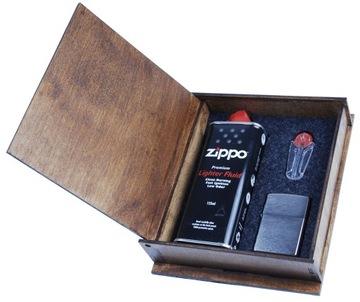 ZIPPO zapalniczka z200 pudełko drewniane GRAWER RR