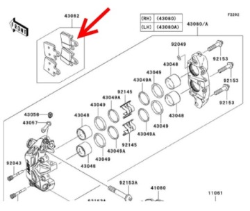Оригинальные тормозные колодки Kawasaki ZZR1400