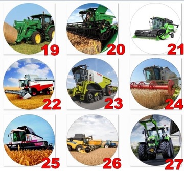 GRUBY OPŁATEK PREMIUM TORT TRAKTOR CIĄGNIK 20cm URSUS wzór28 + NAPIS GRATIS