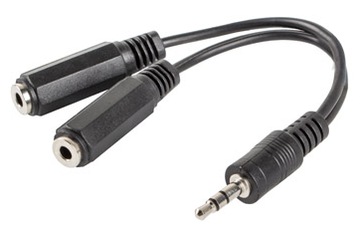 ADAPTER Mini JACK (M) STEREO(F) X2 10CM Lanberg B