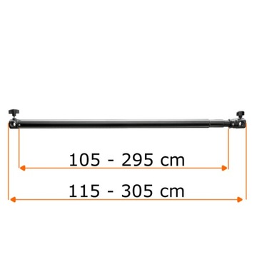 Телескопический комплект для подвешивания задника, 300 см.