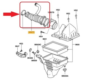 RURA FILTRA POWIETRZA Ford Focus Mk2 C-MAX 1336611