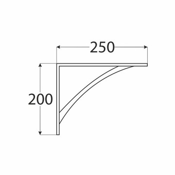 Стальной кронштейн для полок WSL 250 БЕЛЫЙ