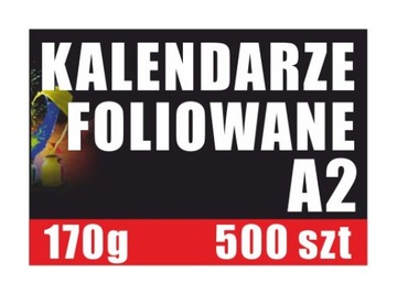 Kalendarz Listwowany A2 500 szt - 170 gr + Folia