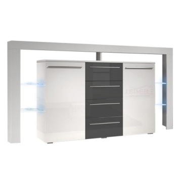 Комод для спальни - RIVA 2 PLUS с LED в глянцевой отделке