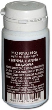 HENNA ANNA PROSZKOWA Brązowa 20g Najlepsza !