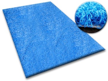 DYWAN SHAGGY 80x150 niebieski 5cm miękki @10236