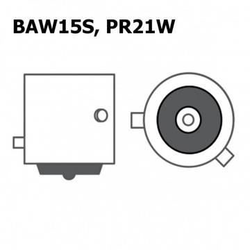 PR21W Светодиод красный BAW15S 12-24В CANBUS 2000лм