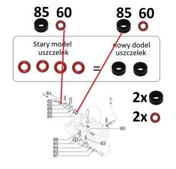 Zestaw uszczelek grzałki DeLonghi 5mm