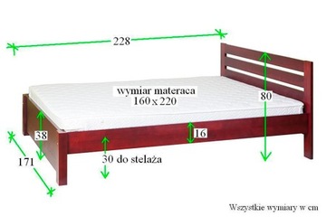 Кровать из сосны Ханья 160х220 + толстый каркас