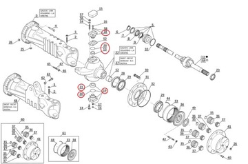 Поворотный палец JOHN DEERE 3215 3415 3420 КОМПЛЕКТ