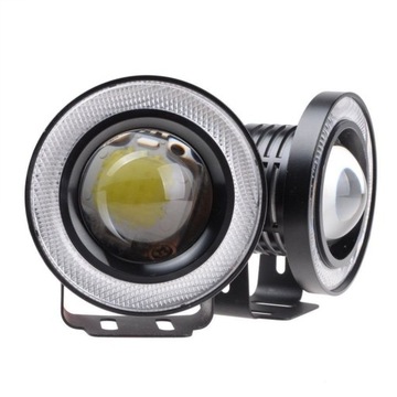 ŚWIATŁA DRL COB LED dzienne Angel Eye 76mm białe