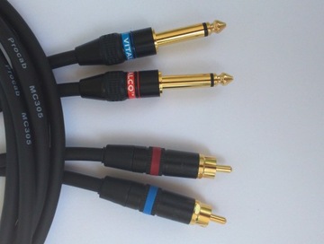 PROCAB 2 x Jack 6.3mono/2 x RCA (czincz) 0.8m