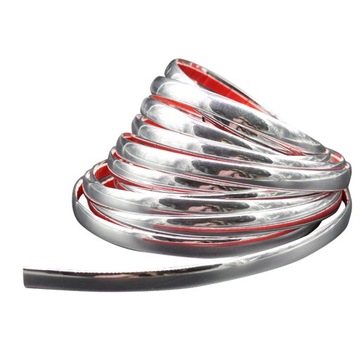 LISTWY ELASTYCZNE CHROM LISTWA CHROMOWANA OZDOBNA 17mm 5 METRÓW 1,7cm