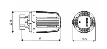 ТЕРМОСТАТИЧЕСКАЯ ГОЛОВКА ГЕРЦ для клапана M28x1,5 CLASSIC