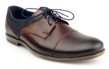 HUSAR buty SKÓRA eleganc PL1623 NIKOPOL brąz C 40