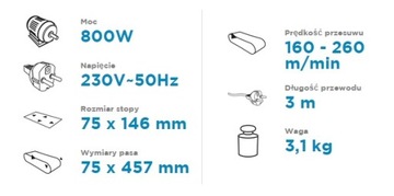 ЛЕНТОЧНО-ГРАФИТОВАЯ ШЛИФОВАЛЬНАЯ МАШИНА 800W 75X457MM 59G394