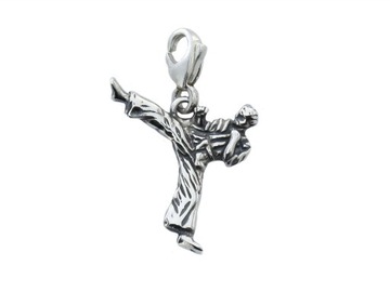 Charms charm zawieszka karate karateka yudo SREBRO