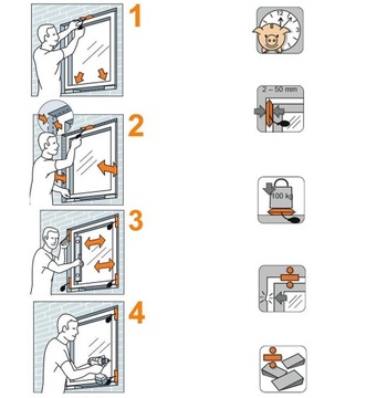 подушка, расширитель ПДР, накладная, клин, установка окон