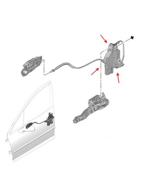 ZÁMEK DVEŘE LEVÝ PŘEDNÍ PEUGEOT 407 6 PIN 9135FN