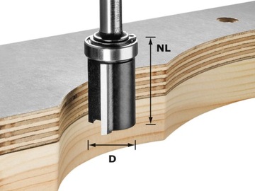 FESTOOL Выравнивающая фреза HW S8 D19/NL25 491028