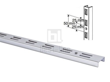 НАСТЕННАЯ РЕЙКА 2м ХРОМИРОВАННАЯ ПОЛОСКА УНИВЕРСАЛЬНЫЙ ПРОФИЛЬ a1